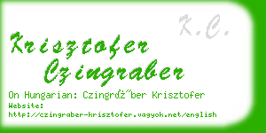 krisztofer czingraber business card